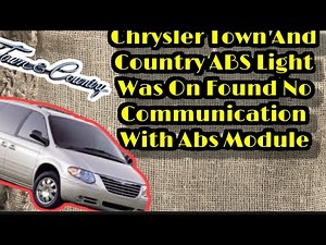 Chrysler Town & Country ABS Light: No Communication Fix! Easy Solution