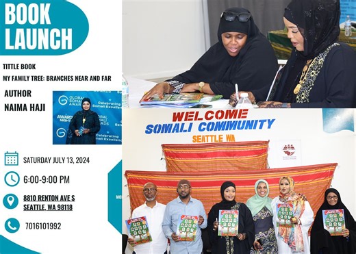Watch the video of Naima Haji’s book launch, “My Family Tree: Branches Near and Far,” in Seattle, Washington. | Somali TV Washington State