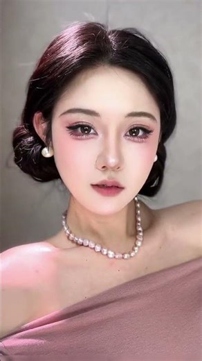 Even during the Spring Festival Dan Yan came to apply this Chinese-style peach blossom bea