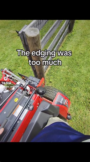 Standing on top of 37hp with a 52” deck with upside down helicopter blades sharpened 😳 #landscapers #lawnmaintenance #lawncare #mower | Stripe Life Lawn Care