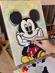 Mickey Mouse Portrait Oil Painting Acrylic Painting Oil Painting Tutorials Artwork Wall Art #homedecor #wallart #texture #paintingprocess #paintingart #painting #artistsoninstagram #artofinstagram #artgallery #abstract #abstractart #artwork #artist #texturedart #abstractpainting #oilpainting #art | Artismore | Facebook