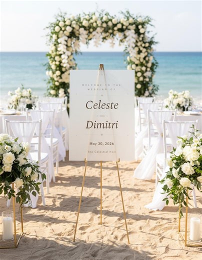 Personalized Wedding Welcome Sign, Mirror Acrylic Names, Reception Decor - Etsy