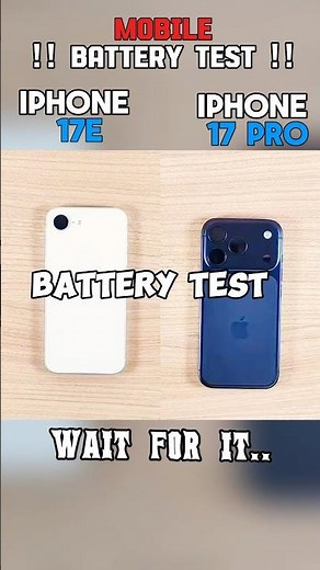 IPHONE 17E VS IPHONE 17 PRO !! MOBILE BATTERY TEST !!