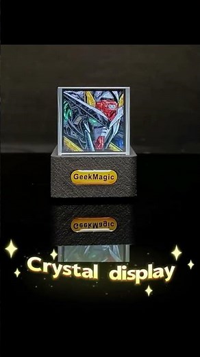 with GIF Animations Album GeekMagic GIFTV Smart Weather Station Crystal Cube Holog