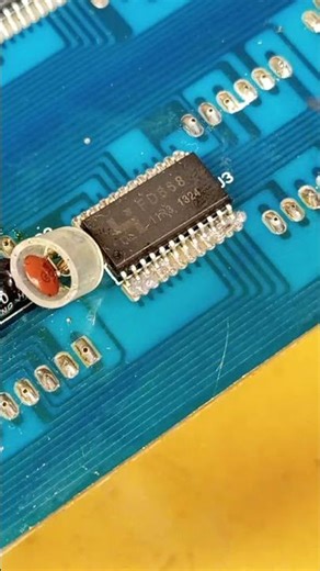 INSTALL 24 pins chip led driver tm1668 fd668 by hot air