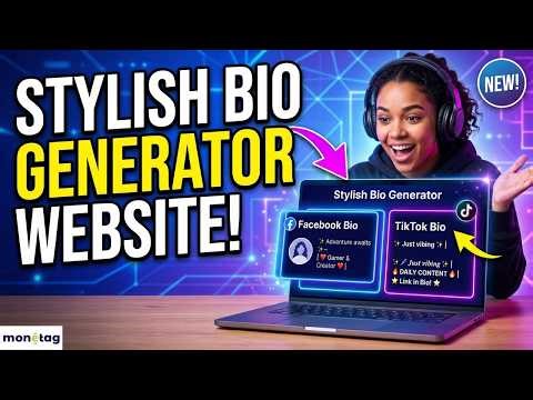 💻 How to Make Stylish Bio Generator Website for Facebook & TikTok Using HTML | Monetag sinhala