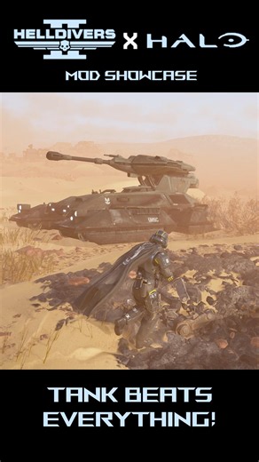 Helldivers 2 | Mod Showcase - Halo Reach M808C Scorpion by ArcanePoro #helldivers2 #mods