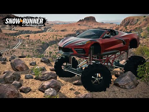 Lifted C8 Corvette vs 4Runner vs F350 in SnowRunner!
