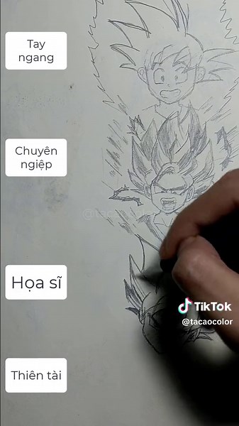 Cách vẽ Goku siêu ngầu cho người mới bắt đầu