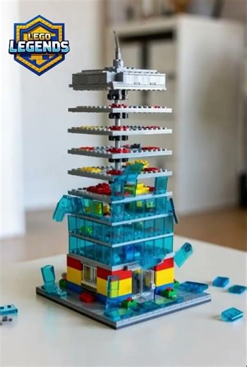 Lego Office Building MOC: Tower Power #lego #animation #stopmotion