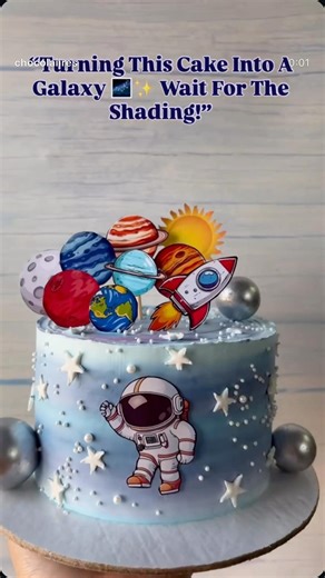 Easy Space Cake for Beginners 👩‍🍳 #shorts #trending #cake