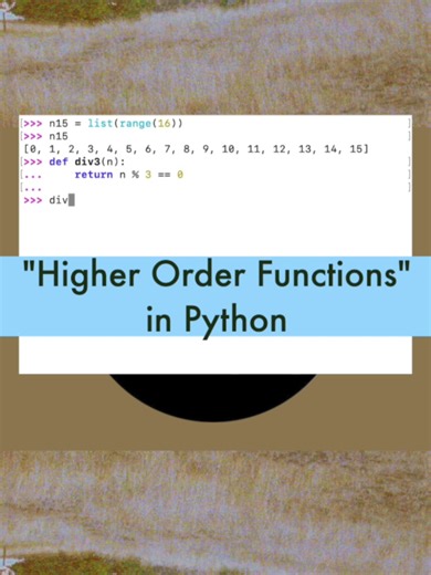 Higher Order Functions (Python) - Introduces the concept of