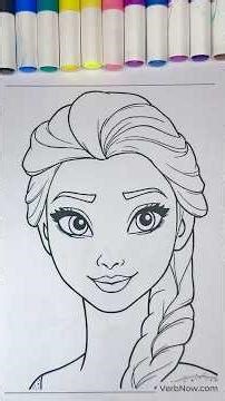 ASMR color Elza🩵 #asmr #satisfyling #coloring #relaxing #art #shorts #kidshorts