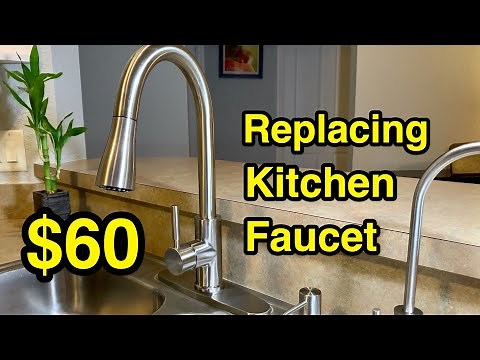 How to remove & replace single-handle pullout kitchen faucet - DIY 30 min.