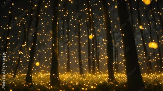 swarm fireflies dancing dark, their synchronized movements creating magical spectacle ling lights.