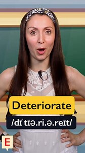 How to pronounce the word 'deteriorate'. What does it mean to deteriorate? #esl #learnenglish #englishlikeanative #pronunciation #speakenglish #annaenglish | English Like a Native