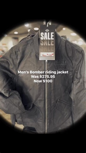 1.2K views · 14 reactions | 朗Men’s Bomber riding jacket Was $275.95 勞Now $100 | Roughrider Harley-Davidson | Facebook