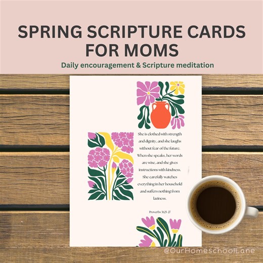 Spring Scripture Cards for Moms (digital Download) - Etsy