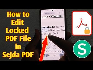 How to edit Password Protected PDF File in Sejda PDF