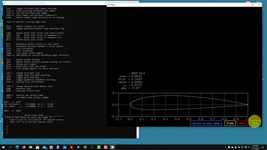 使用Xfoil设计分析翼型