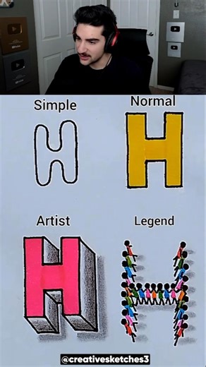 how to draw the letter H.