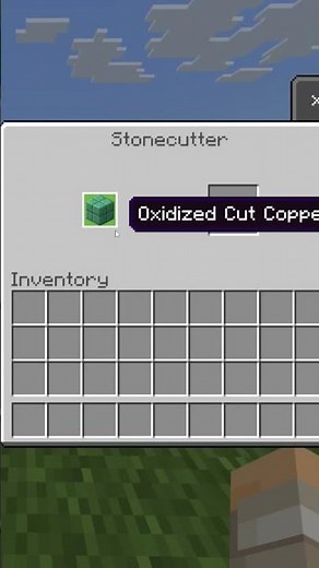 How to Make Oxidized Cut Copper Slabs With a Stone Cutter in Minecraft #Shorts