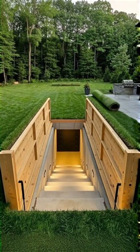 This Hidden Underground Bedroom Is Built Beneath a Backyard #ai #aishorts