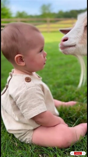 Baby Copies Goat Sound 😂🐐 | Funniest Baby & Goat Moment. #shorts