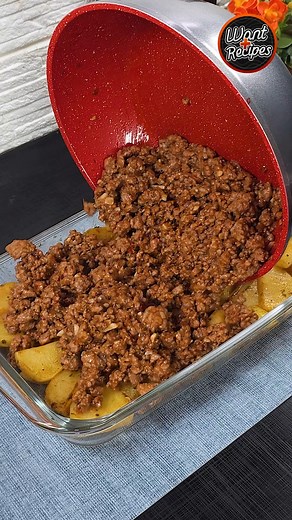 I put ground beef over the potatoes, and this recipe turned out amazing! | Want More Recipes
