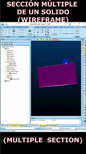 #COMO GENERAR SECCIÓN MÚLTIPLE DE UN SOLIDO (WIREFRAME) DATAMINE STUDIO RM (MULTIPLE SECTION)