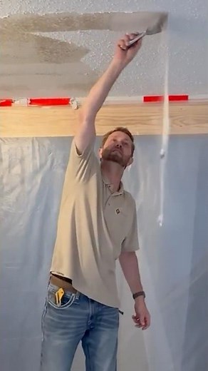 Popcorn Ceiling Texture Removed and Refinished for $? per Sq. Ft. #shorts #Drywall #painting