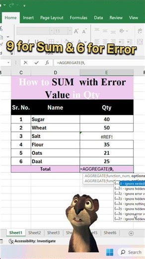 Excel Hack: The AGGREGATE Function ⚡
