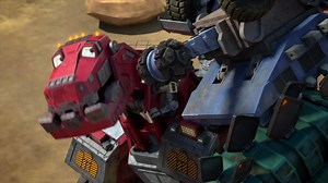 The Dinotrux find themselves stuck in a sticky situation. It's Revvit's turn to step up and save the day! Watch all your favorite Dinotrux in an all-new season, now streaming on Netflix. | Dinotrux