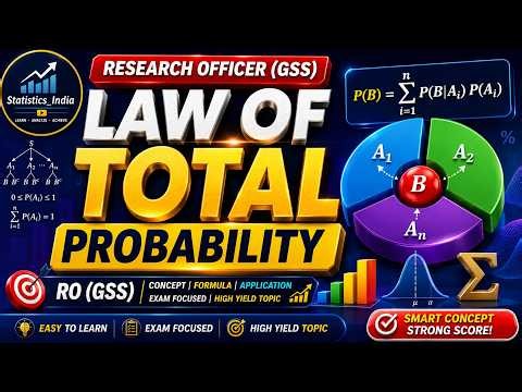 Law of Total Probability | Research Officer | GSS | Statistics | Mathematics | Probability | PSC