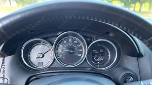 Acceleration of the car. Instrument panel in a car. Speedometer and traffic