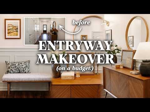 ENTRYWAY MAKEOVER | Hallway Decor Ideas, DIY Trim & Adding Charm (Budget Friendly!)