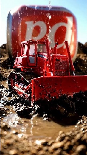 Mini Bulldozer's Epic Mud Dig! 🚜