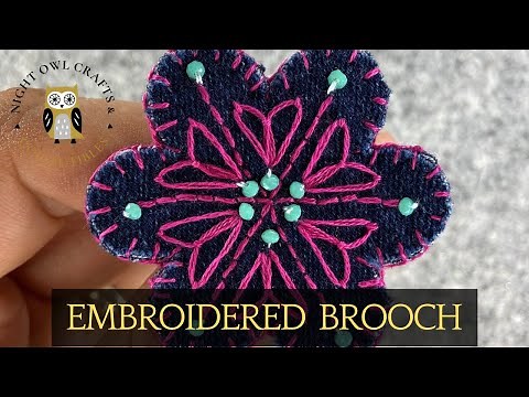How to Make a Beautiful Beaded Fabric Brooch by Hand