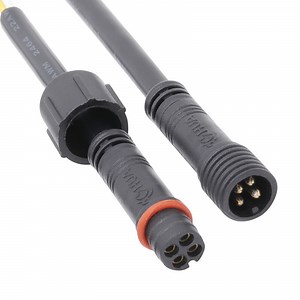 [Hot Item] M10 Waterproof Black Male and Female Power 4 Pin Connector LED Strip