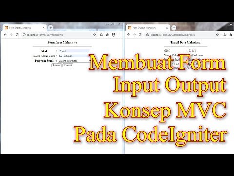 Membuat Form Input Output Konsep MVC pada CodeIgniter