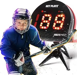 NetPlayz Hockey Radar Gifts Training Aids - Speed Guns Speed Sensor, Hands-Free Radar Guns | Ice Hockey Field Hockey Street Roller Hockey, High-Tech Gadget & Gear, Black (NIS022132044)
