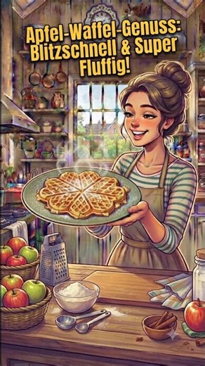 ​In 5 Minuten zum perfekten Apfel-Waffel-Wunder! 🍎#lecker#easyrecipe #Waffles#soulfood