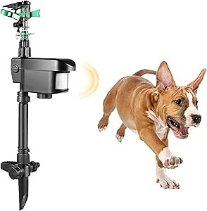 Portable Motion Activated Sprinkler, 120° Infrared Sensor Motion Sensor to Deter Animals 3 Automatic Spraying Sprinkler Animal Deterrent for Gardens, Orchards, Landscaped Areas