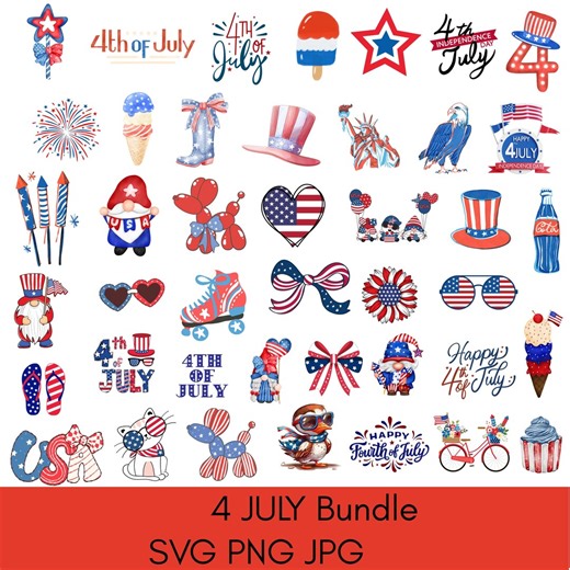4th of July SVG Bundle: Patriotic Designs (digital Download) - Etsy