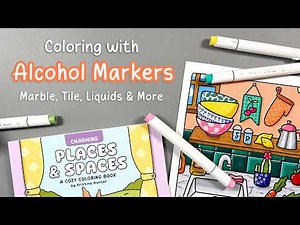 Coloring with Alcohol Markers: Tile, Marble and Other Beautiful Effects | Cozy Coloring Tutorial