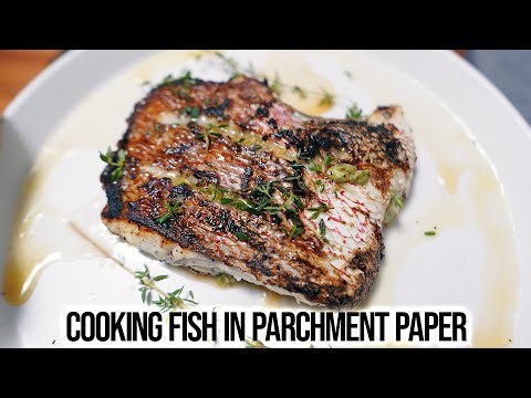 Cooking Fish In Parchment Paper.