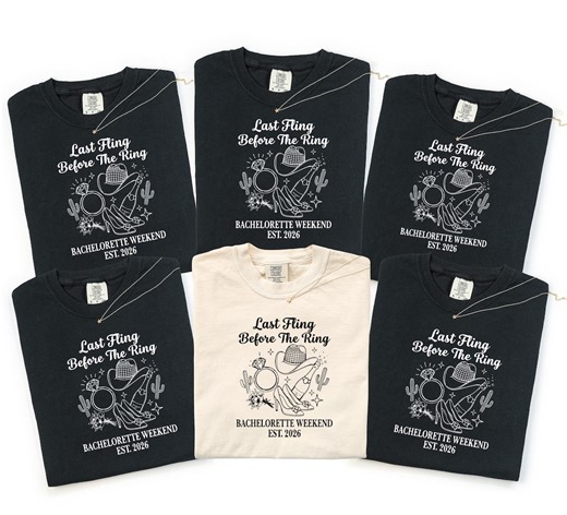 Bachelorette Last Fling Before the Ring T-shirt | Bachelorette Weekend Est. 2026 - Etsy