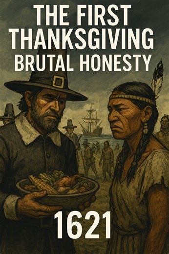 The first Thanksgiving wasn’t a feel-good feast… it was a moment of survival between two worlds on the brink. Wampanoag families were grieving. Pilgrims were starving. What you learned in school left out the fear, the tension, and the truth of what came after. This wasn’t a celebration — it was the beginning of a history that turned dark fast. If you’re not following me already, you’ll miss the real stories they never teach. Share this so more people understand the truth behind the myth. Save th