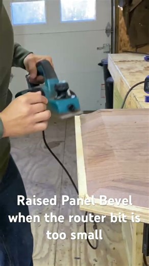 Raised Panel Bevel Work #woodworking