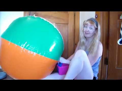 BLOWING UP BEACH BALL with PUMP!!